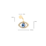Wholesale jewelry 18K Gold PVD Stainless Steel Evil Eye Belly Button Ring- gold dimension photo  