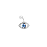 Wholesale jewelry 18K Gold PVD Stainless Steel Evil Eye Belly Button Ring- stainless main 