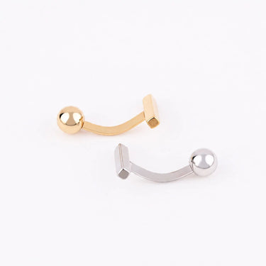 Wholesale Jewelry 18K Gold PVD Stainless Steel 9mm T-Bar Belly Button Ring- Stainless and gold studio 