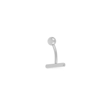 Wholesale Jewelry 18K Gold PVD Stainless Steel 9mm T-Bar Belly Button Ring- Stainless main 