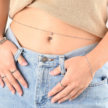 Wholesale Jewelry 18K Gold PVD Stainless Steel 9mm T-Bar Belly Button Ring- stainless model