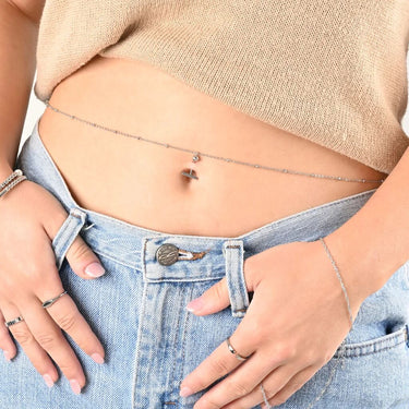 Wholesale jewelry 18K Gold PVD Stainless Steel 10mm T-Bar Belly Button Ring- stainless model 