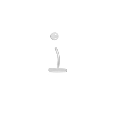 Wholesale jewelry 18K Gold PVD Stainless Steel 10mm T-Bar Belly Button Ring- stainless function photo- screw top 