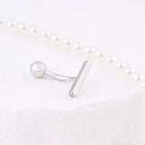 Wholesale jewelry 18K Gold PVD Stainless Steel 10mm T-Bar Belly Button Ring- stainless studio