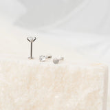 wholesale jewelry Stainless Steel CZ Stone 6mm Nose Stud - studio