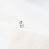 wholesale jewelry Stainless Steel CZ Stone 8mm Nose Stud- studio 
