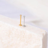 Wholesale jewelry 18K Gold PVD Stainless Steel CZ Stone 12mm Nose Stud- studio 