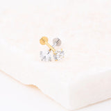 Wholesale jewelry Stainless Steel CZ Stone 12mm Nose Stud- studio 