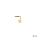 Wholesale jewelry 18K Gold PVD Stainless Steel Star Nose Stud-  gold main 