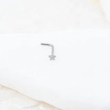Wholesale jewelry 18K Gold PVD Stainless Steel Star Nose Stud-  stainless studio 