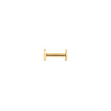 Wholesale jewelry 18K Gold PVD Stainless Steel Heart Nose Stud- gold main (side view) 