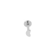 Wholesale jewelry 18K Gold PVD Stainless Moon Nose Stud - stainless main 