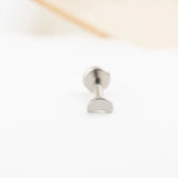 Wholesale jewelry 18K Gold PVD Stainless Moon Nose Stud - stainless studio 