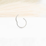 Wholesale jewelry Stainless Steel CZ Stone Hoop Earring- studio 