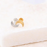 Wholesale jewelry 18K Gold PVD Stainless Steel Sunburst Moon Nose Stud- stainless and gold studio 