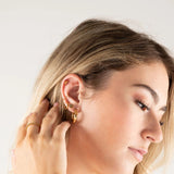 Wholesale jewelry 18K Gold PVD Stainless Steel Sunburst Moon Nose Stud- gold model 