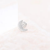 Wholesale jewelry 18K Gold PVD Stainless Steel Sunburst Moon Nose Stud- stainless studio 
