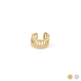 Wholesale jewelry 18K Gold PVD Stainless Steel Cutout Ladder Ear Cuff - gold main