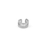Wholesale jewelry 18K Gold PVD Stainless Steel Cutout Ladder Ear Cuff - stainless main