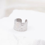 Wholesale jewelry 18K Gold Stainless Steel Hammered Ear Cuff - stainless studio 