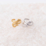 Wholesale jewelry 18K Gold Stainless Steel Snake Ear Cuff - gold and stainless studio 