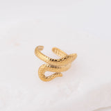 Wholesale jewelry 18K Gold Stainless Steel Snake Ear Cuff - gold studio