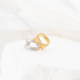 Wholesale jewelry 18K Gold Stainless Steel Braided Ear Cuff- gold and stainless studio 