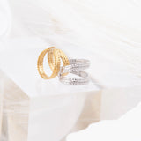 Wholesale jewelry 18K Gold Stainless Steel Braided Ear Cuff- gold and stainless studio 