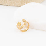 Wholesale jewelry 18K Gold Stainless Steel Braided Ear Cuff- gold model 