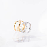 Wholesale jewelry 18K Gold Stainless Steel Wheat Open Ear Cuff- stainless and gold studio 