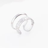 Wholesale jewelry 18K Gold Stainless Steel Wheat Open Ear Cuff- stainless studio 