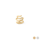 Wholesale jewelry 18K Gold Stainless Steel Snake Crawler Ear Cuff- gold main 