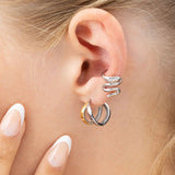 Wholesale jewelry 18K Gold Stainless Steel Snake Crawler Ear Cuff- stainless model 