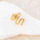 Wholesale jewelry 18K Gold Stainless Steel Snake Crawler Ear Cuff- gold studio 