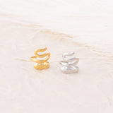 Wholesale jewelry 18K Gold Stainless Steel Snake Crawler Ear Cuff- stainless and gold studio 