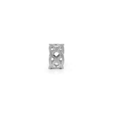 wholesale jewelry 18K Gold Stainless Steel Woven Ear Cuff- stainless main (standing) 