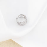 wholesale jewelry 18K Gold Stainless Steel Woven Ear Cuff- stainless studio 
