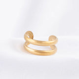 Wholesale jewelry 18K Gold Stainless Steel Classic Double Ear Cuff - gold studio 