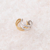 Wholesale jewelry 18K Gold Stainless Steel Classic Double Ear Cuff - stainless and gold studio 