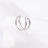 Wholesale jewelry 18K Gold Stainless Steel Classic Double Ear Cuff - stainless studio 