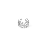 Wholesale jewelry 18K Gold Stainless Steel Oval Ear Cuff - stainless main 