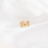 Wholesale jewelry 18K Gold Stainless Steel Oval Ear Cuff - gold studio 