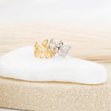 Wholesale jewelry 18K Gold Stainless Steel Oval Ear Cuff - stainless and gold studio 