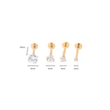 Wholesale jewelry 18K Gold PVD Stainless Steel CZ Stone 12mm Nose Stud- main (dimension) 