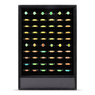Sentier assorti de l'anneau d'humeur en acier inoxydable de 180pc avec affichage/BND0017
