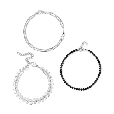 Bracelet en couches pour femmes en acier inoxydable de 25 pc/BND0021