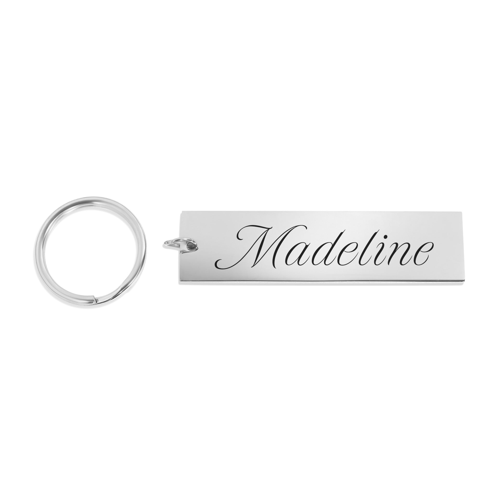 Stainless Steel Rectangle Engravable Blank Keychain Kit / BND0035
