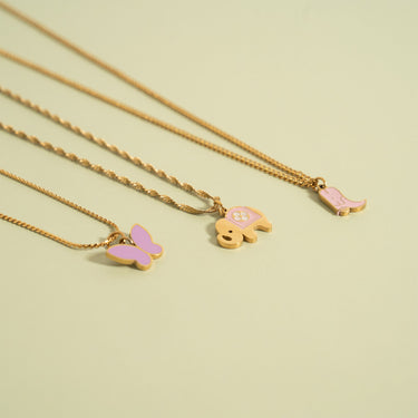 pop of color pink epoxy charm set 