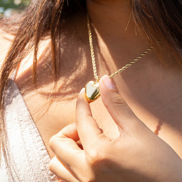 18K Gold PVD Edelstahl -Locket Set/Bnd0069