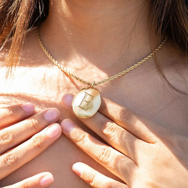 18K Gold PVD Stainless Steel Oval Locket / PDL0243
